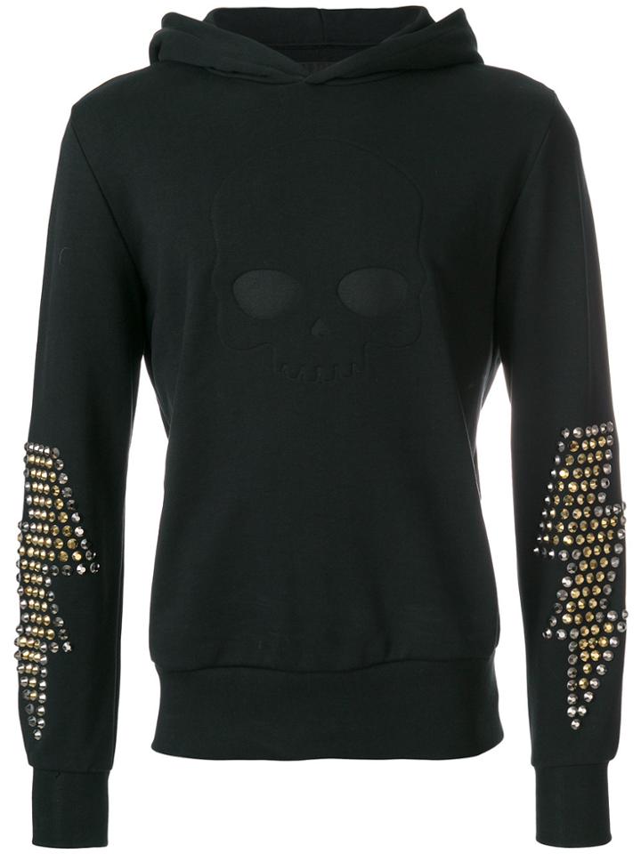 Hydrogen Studded Sleeves Hoodie - Black