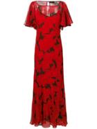 De La Vali Floral Flared Maxi Dress