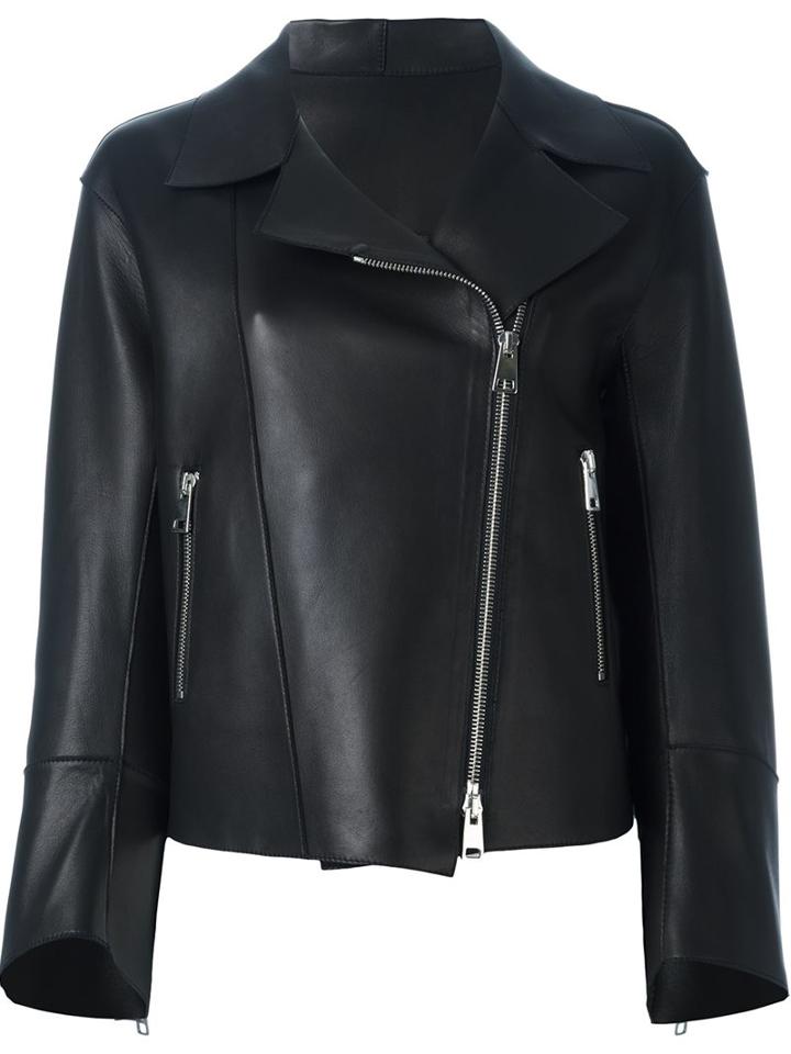 Sylvie Schimmel Leather Jacket, Women's, Size: 36, Black, Lamb Skin