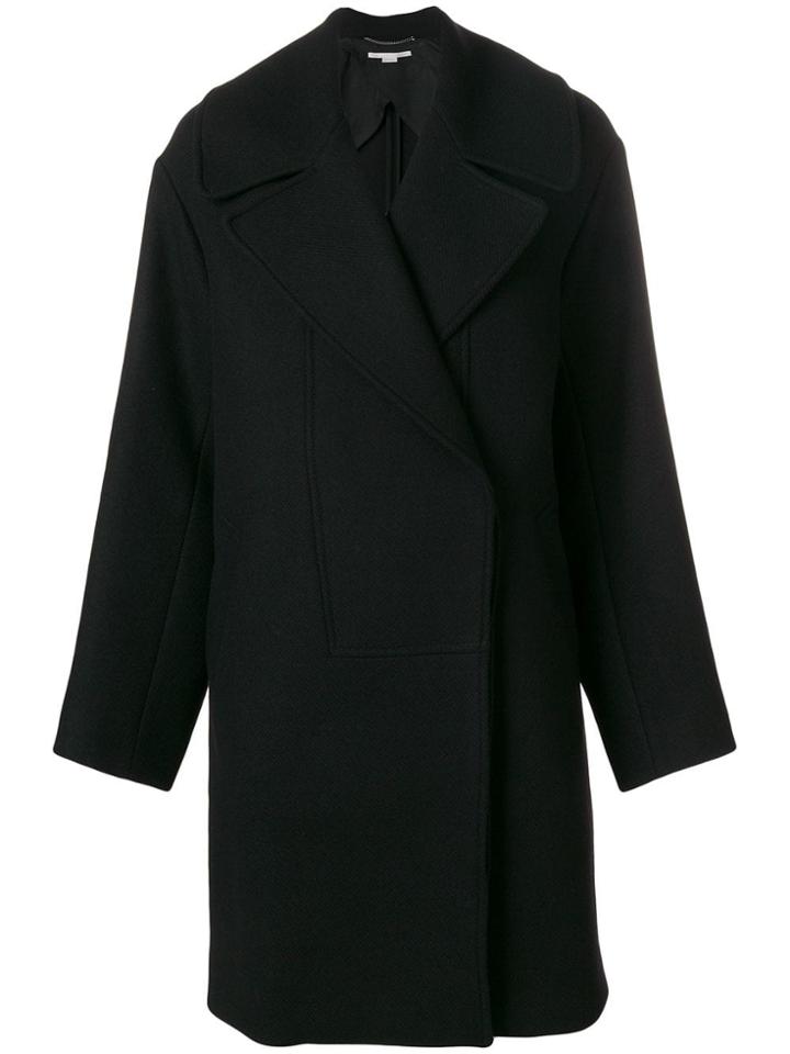 Stella Mccartney Single Breasted Cocoon Coat - Black