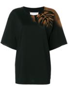 Maison Margiela Leaf Stencil Print T-shirt - Black