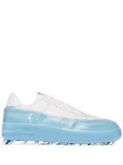 424 White And Blue Dipped Low Top Sneakers