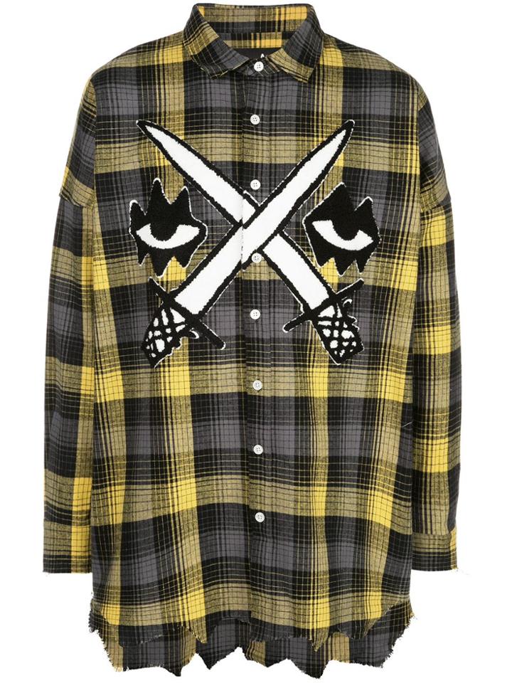 Haculla Embroidered Plaid Shirt - Yellow