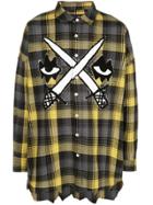 Haculla Embroidered Plaid Shirt - Yellow