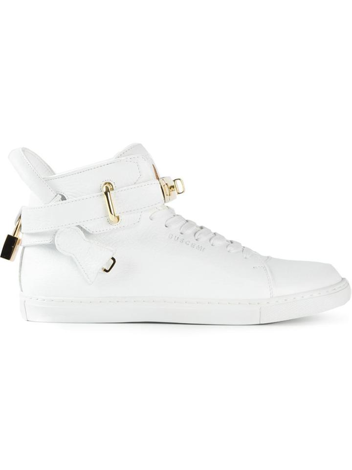 Buscemi Clasp Detail Lace-up Sneakers - White
