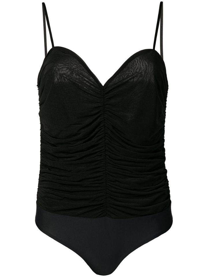 Dvf Diane Von Furstenberg Ruched Vest Top - Black