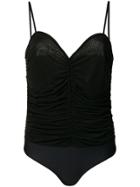 Dvf Diane Von Furstenberg Ruched Vest Top - Black