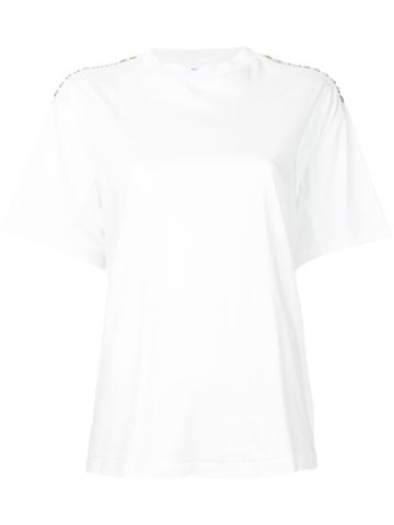 Toga Pulla Embellished Shoulder T-shirt - White