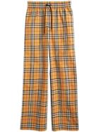 Burberry Vintage Check Drawcord Trousers - Yellow & Orange