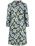 Dolce & Gabbana Floral Print Coat - Blue