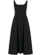 Le Ciel Bleu Sleeveless Bustier Midi Dress - Black