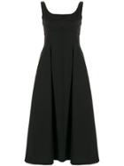 Le Ciel Bleu Sleeveless Bustier Midi Dress - Black