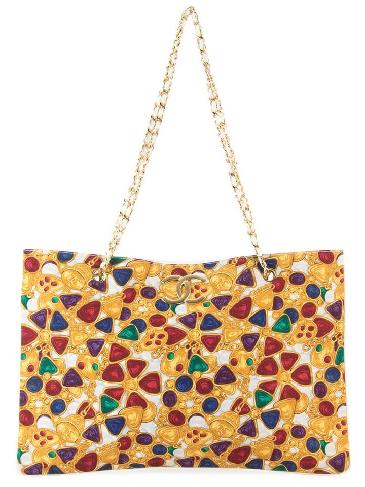 Chanel Vintage Bijou Print Chain Tote