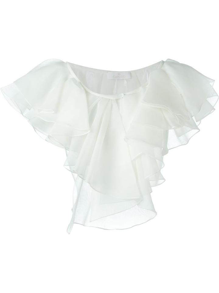 Capucci Shrug Top, Women's, White, Silk