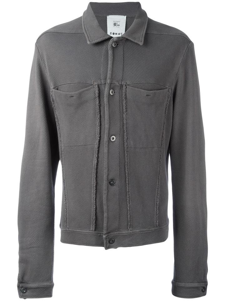 Lost & Found Rooms Denim Jacket, Men's, Size: Small, Grey, Cotton