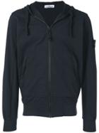 Stone Island Drawstring Hooded Jacket - Blue