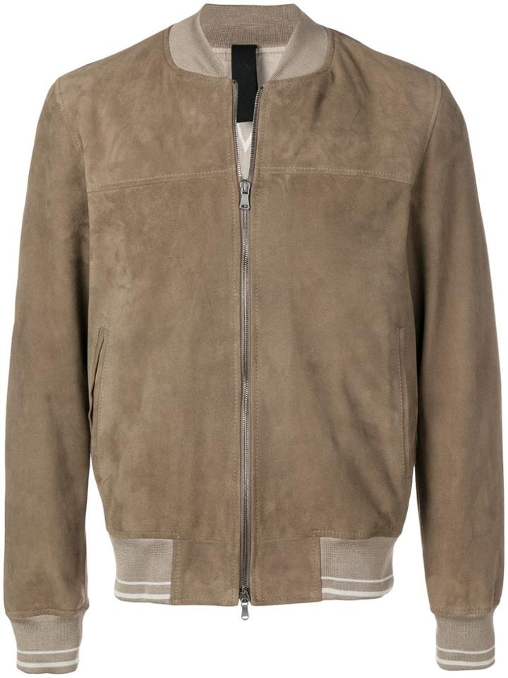Orciani Textured Bomber Jacket - Neutrals