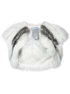 Open Bolero - Women - Silk/fox Fur - S, White, Silk/fox Fur, Oscar De La Renta