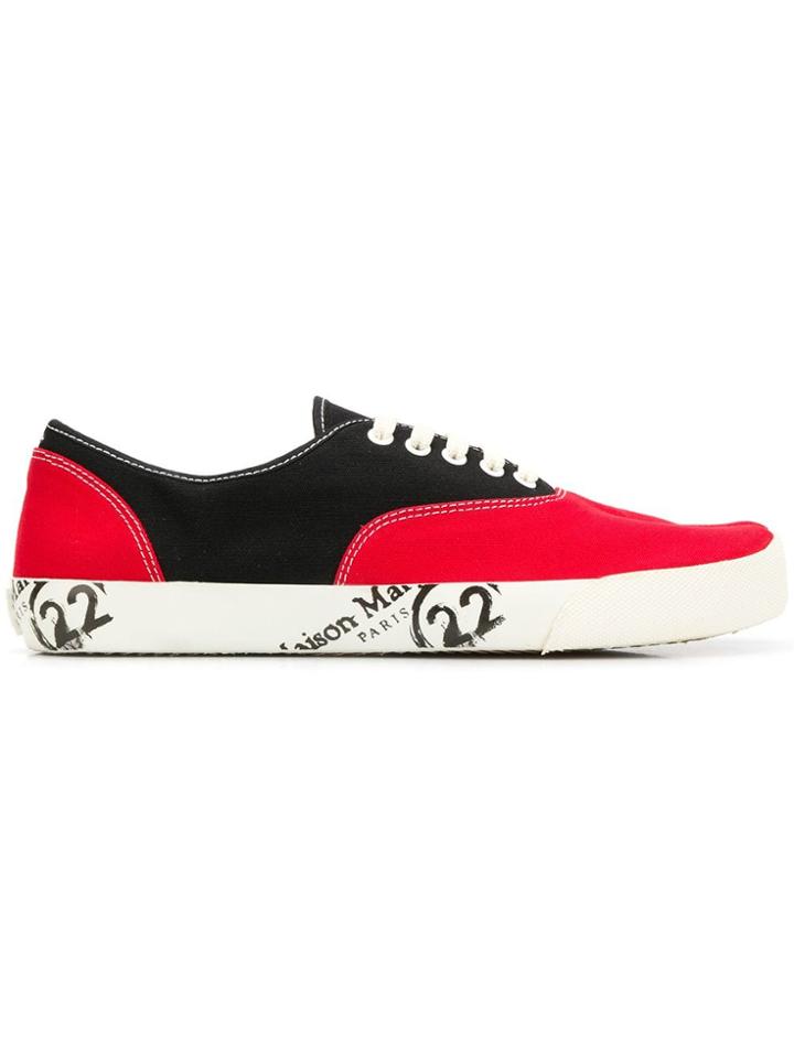 Maison Margiela Tabi Colour-block Sneakers - Black