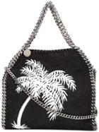 Stella Mccartney - Palm Tree Embroidered Falabella Tote - Women - Polyester - One Size, Black, Polyester