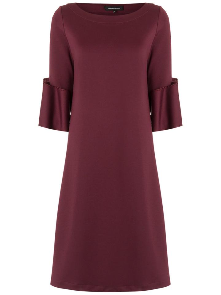 Gloria Coelho - A-line Midi Dress - Women - Polyester/spandex/elastane/viscose - P, Red, Polyester/spandex/elastane/viscose