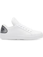 Prada Comics Leather Sneakers - White
