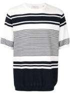 Tomorrowland Tricot T-shirt With Alternative Stripes - White