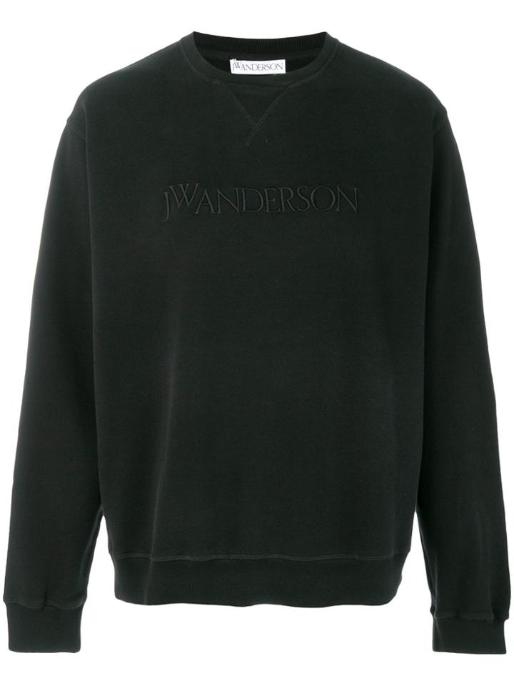 Jw Anderson Embroidered Logo Sweatshirt - Black
