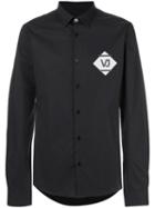 Versace Jeans - Logo Patch Shirt - Men - Cotton/spandex/elastane - 50, Black, Cotton/spandex/elastane
