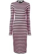 Givenchy - Striped Jersey Dress - Women - Spandex/elastane/viscose - 38, Pink/purple, Spandex/elastane/viscose