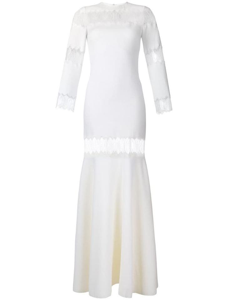Huishan Zhang 'faye' Fishtail Gown - Neutrals
