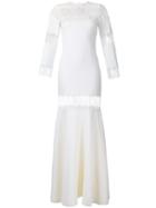 Huishan Zhang 'faye' Fishtail Gown - Neutrals
