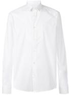 Les Hommes Layered Bib Shirt, Men's, Size: 50, White, Cotton/spandex/elastane