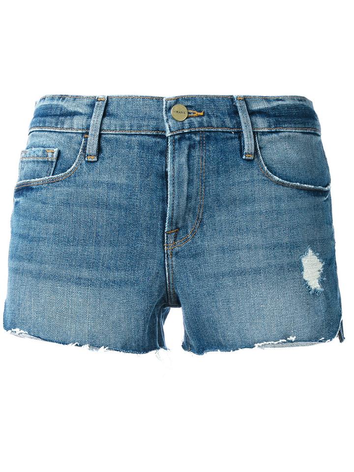 Frame Denim - Distressed Denim Jeans - Women - Cotton/spandex/elastane - 24, Blue, Cotton/spandex/elastane