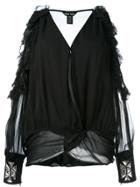 Thomas Wylde Cold Shoulder Blouse - Black
