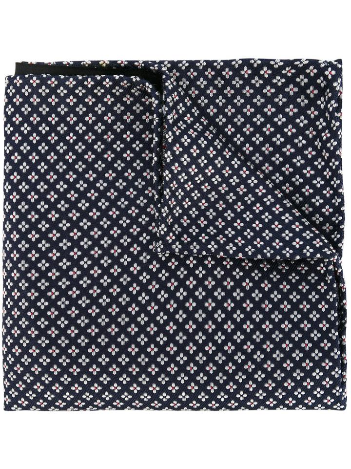 Dsquared2 - Jacquard Printed Pocket Square - Men - Silk - One Size, Blue, Silk
