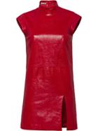 Miu Miu Leather Dress - Red