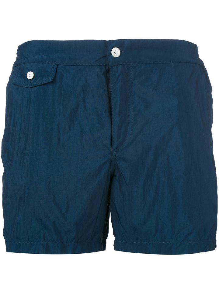 Incotex - Flap Pocket Swimshorts - Men - Nylon - 50, Blue, Nylon