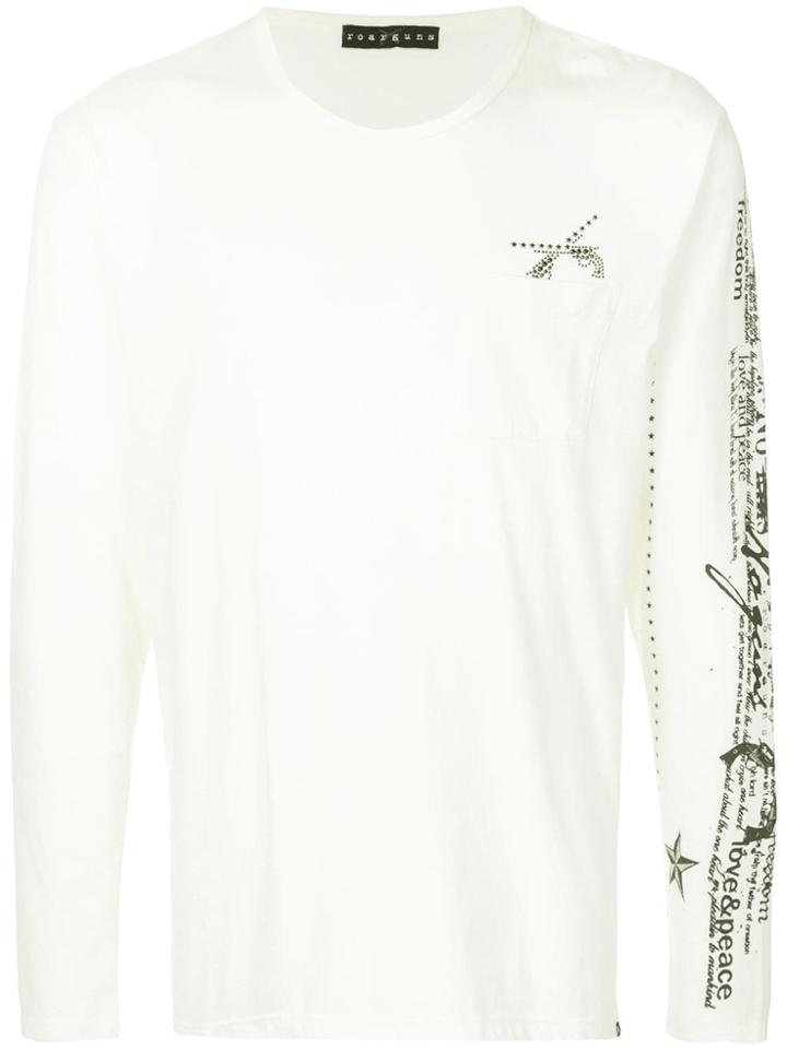 Roarguns Logo Chest Pocket Top - White