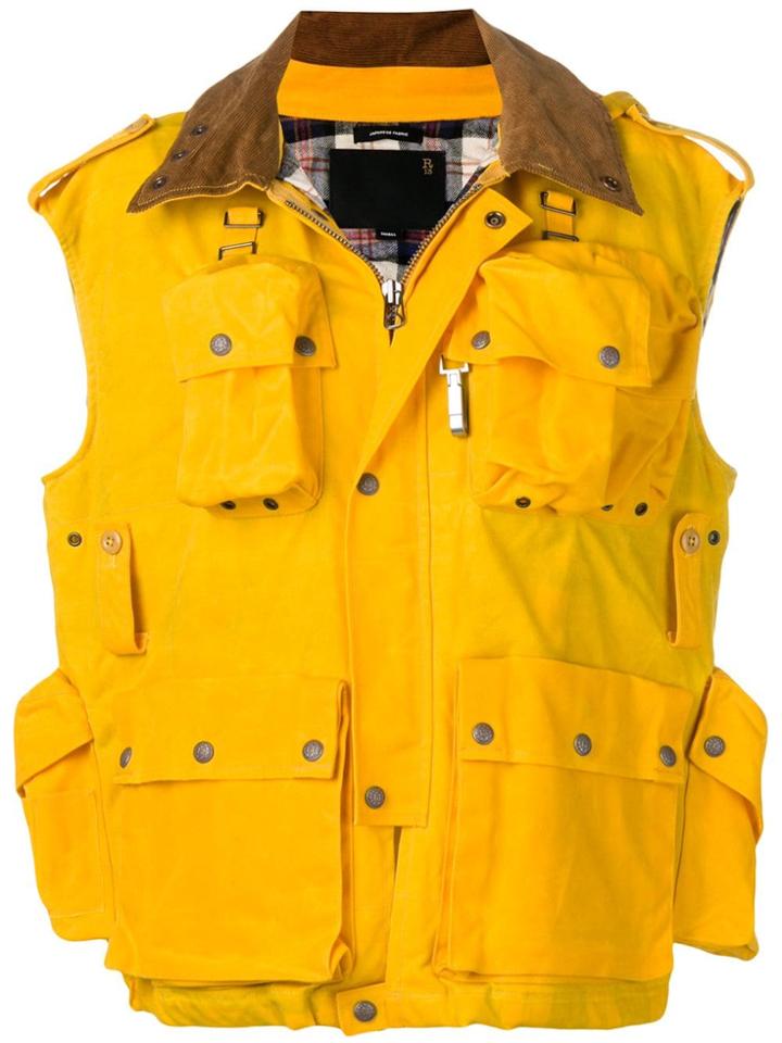 R13 Multiple Pocket Gilet - Yellow