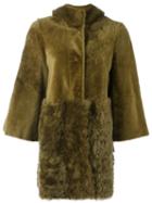 Drome Reversible Hooded Coat, Women's, Size: Medium, Green, Sheep Skin/shearling
