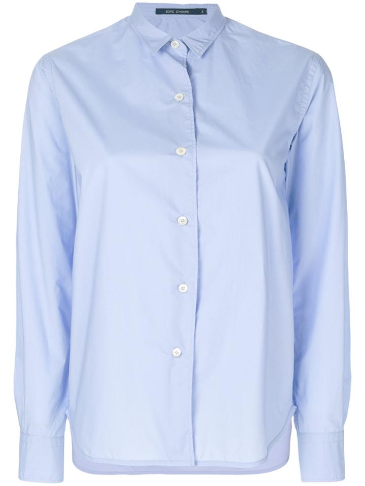 Sofie D'hoore Long Sleeved Button Shirt - Blue