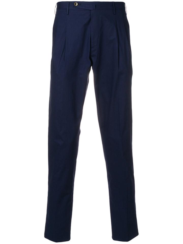 Pt01 Front Pleat Trousers - Blue