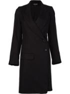 Ann Demeulemeester Side Button Coat, Women's, Size: 34, Black, Cotton/rayon/cashmere/polyimide
