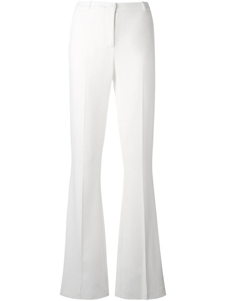 Capucci Flared Trousers, Women's, Size: 42, White, Viscose/spandex/elastane/silk