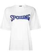 G.v.g.v. - Spoiling Glitter Print T-shirt - Women - Cotton/lyocell - Xs, Women's, White, Cotton/lyocell