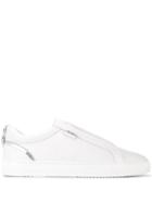 Karl Lagerfeld Logo Print Laceless Low Tops - White