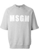 Msgm Logo Print Short Sleeve Sweatshirt