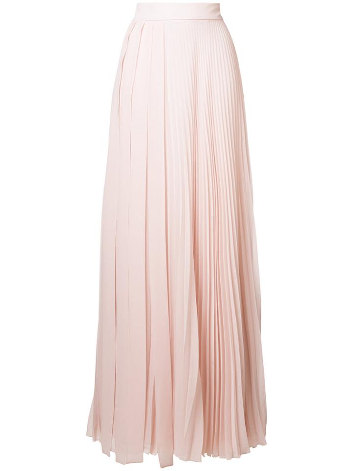 Max Mara Long Pleated Skirt - Pink & Purple