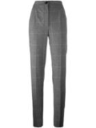 Dolce & Gabbana Prince Of Wales Check Trousers, Women's, Size: 44, Black, Polyamide/spandex/elastane/wool